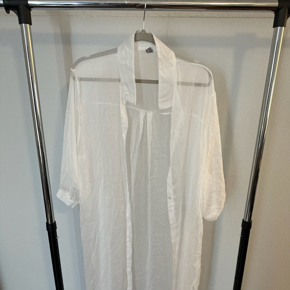 Beach Cover Up - Sheer Off White